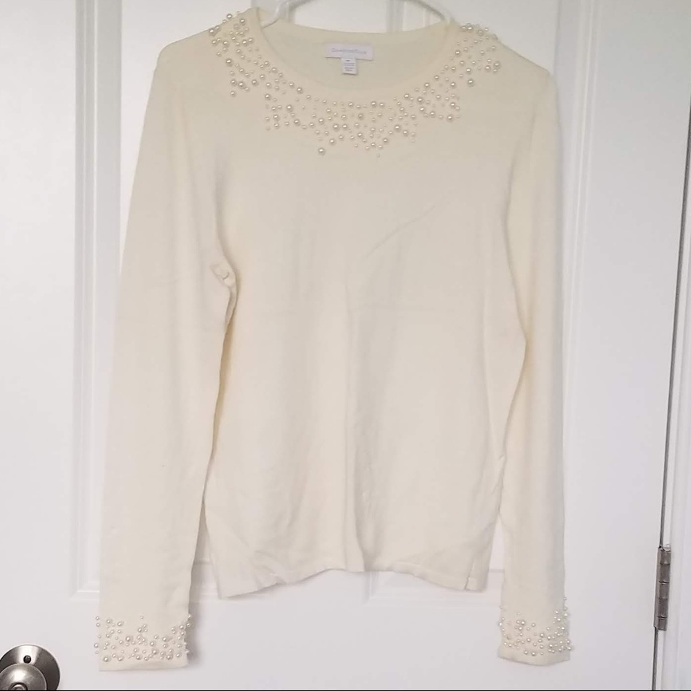 COPY - Charter Club sweater with pearls around th…